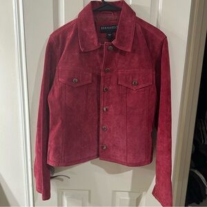 Bernardo red suede jacket in size medium